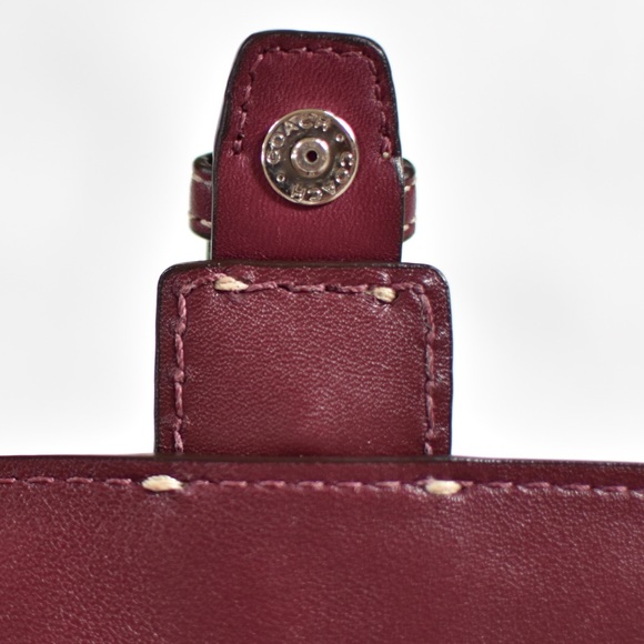 Vintage Coach Red Leather Crossbody Purse Bag - Picture 4 of 9